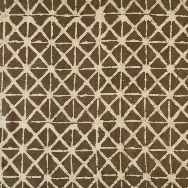 Pre-cut 2.40meter Pure Cotton Kashish Geometric Pattern Hand Block Print Fabric