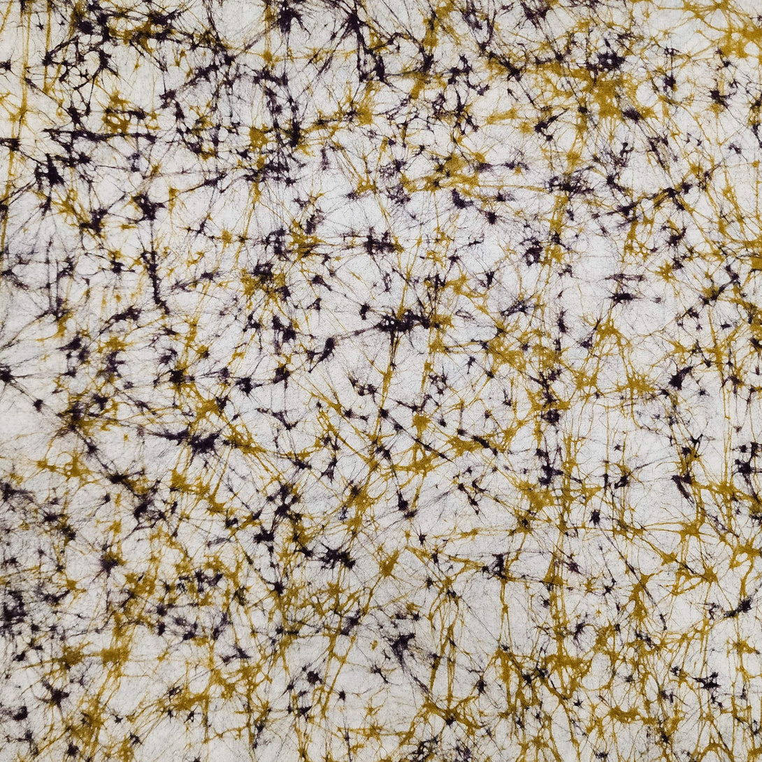 Pure Cotton Light Batik With Wild Dark Brown With Mustard Texture Hand ...