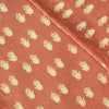 Pure Cotton Light Chestnut Brown Dabu With Tiny Hands Hand Block Print Fabric