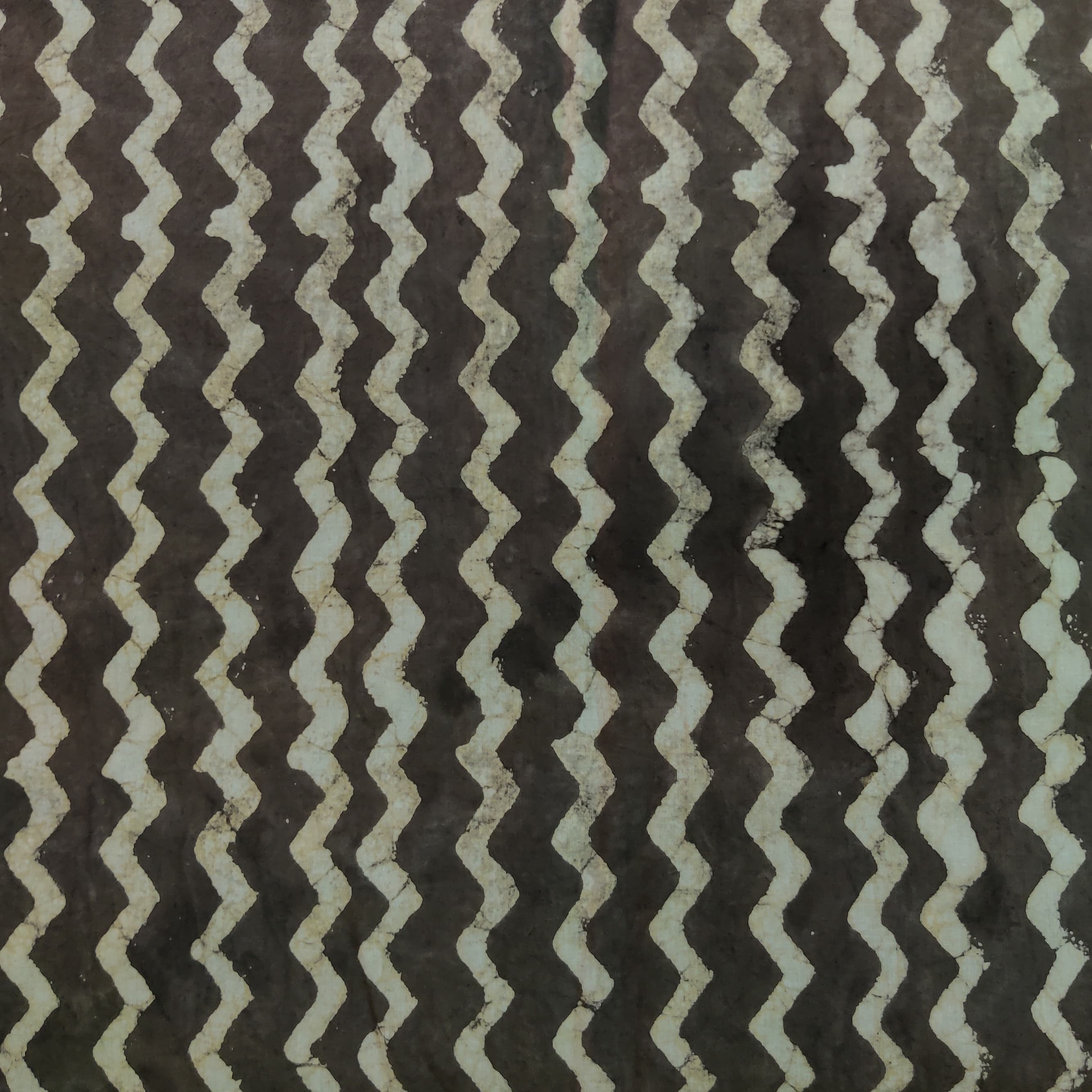 Pure Cotton Light Kashish With Dark Kashish ZigZag Hand Block Print Fa ...