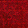 Pure Cotton Madder Vegetable Dyed Ajrak Fabric With Black Curvy Geometry Hand Block Print blouse piece (0.80 meter)