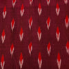 Pure Cotton Maroon Ikkat With Red Weaves Woven Fabric