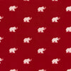 Pure Cotton Maroon With White Tiny Elephants Screen Print Fabric