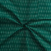 Pure Cotton Mercerised Ikkat Teal With Tiny Weaves Woven Fabric