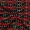Pure Cotton Mercerised Maroon And Black All Over Weaves Woven Fabric