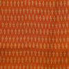 Pure Cotton Mercerised Orange Ikkat With Cream Weaves Woven Fabric