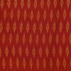 Pure Cotton Mercerised Red Ikkat With Mustard Weaves Woven Fabric