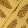 Pure Cotton Mustard Vanaspati With Corn Ajrak Motifs Hand Block Print Fabric