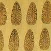 Pure Cotton Mustard Vanaspati With Corn Ajrak Motifs Hand Block Print Fabric