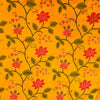 Pure Cotton Mustard With Flower Jaal Screen Print Fabric