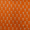 Pure Cotton Orange Discharge With Cream Fishbone Hand Block Print Fabric