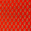 Pure Cotton Orange Screen Print With Maroon Kairi Motifs Screen Print Fabric
