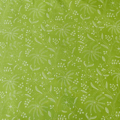 Pure Cotton Pastel Peach With White Jaal Screen Print blouse piece Fabric (1 meter)