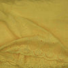Pure Cotton Pastel Yellow With Hakoba Border At One End Embroidered Fabric