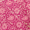 Pure Cotton Pink Dabu With Kairi Hand Block Print Fabric