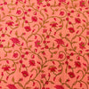 Pure Cotton Pink Jaal Screen Print blouse piece  Fabric ( 1 meter)