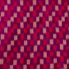 Pure Cotton Purple Mecerized Ikkat With Off White And Red  Square Weaves Hand Woven Fabric