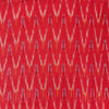 Pure Cotton Red Ikkat With Cream Zig Zag Weave Woven Fabric