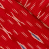 Pure Cotton Red Ikkat With XO Weaves Woven Fabric