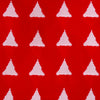 Pure Cotton Red With Off White Triangle Screen Print Fabric