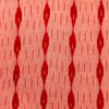 Pure Cotton Reddish Ikkat With Red Woven Stripes Hand Woven Fabric