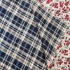 Pure Cotton Reversible Blue Checks With Floral Print