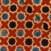 Pure Cotton Rust Ajrak With Ajrak Stars Hand Block Print Fabric