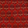 Pure Cotton Rust Ajrak With Intricate Motif Hand Block Print Fabric