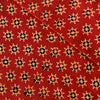 Pure Cotton Rust Ajrak With Tiny Chakra Motifs Hand Block Print Fabric