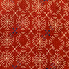 Pure Cotton Rust With Sandy Brown  Pattern Hand Block Print Fabric