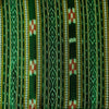Pure Cotton Sambhalpuri Ikkat Green With Detailed Intricate Stripes With Tiny Pasapalli Weaves Hand Woven Fabric