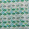 Pure Cotton Screen Print With Shades Of Green Print Fabric