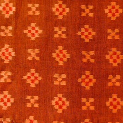 Pure Cotton Shaded Brown  Sambhalpuri Ikkat With Fine Pasapalli Motifs Weaving Hand Woven blouse Fabric ( 0.90 cm )
