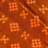 Pure Cotton Shaded Brown  Sambhalpuri Ikkat With Fine Pasapalli Motifs Weaving Hand Woven Fabric