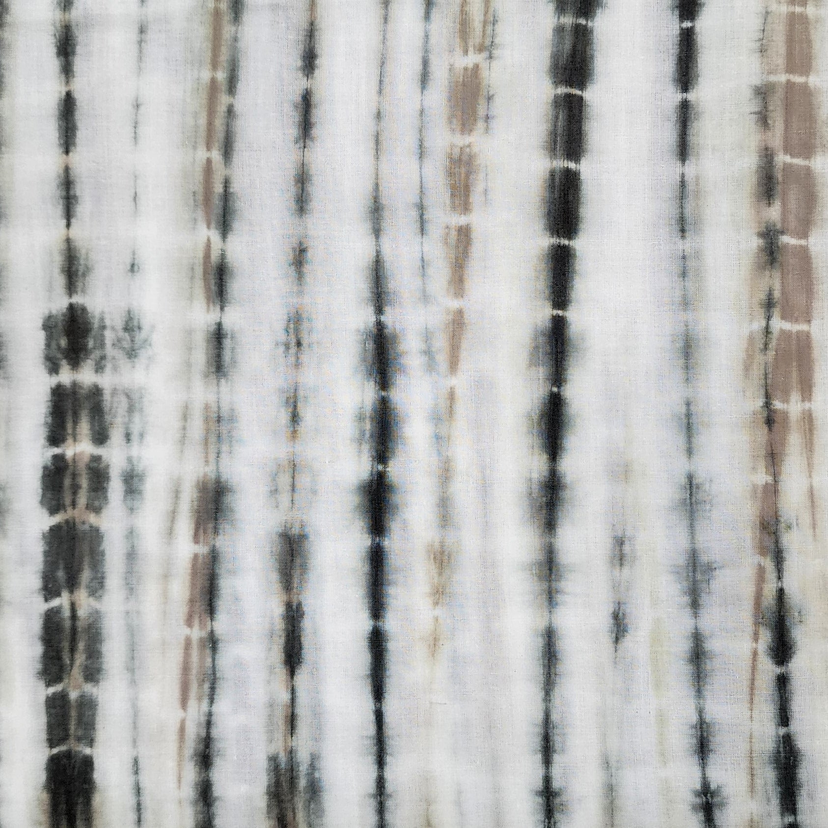 Pure Cotton Shibori Grey And Brown Tie And Dye Fabric - Sanskruti