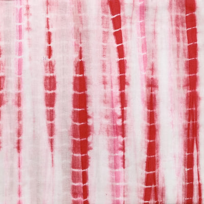 Pure Cotton Shibori Pink Tie And Dye Fabric