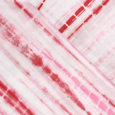 Pure Cotton Shibori Pink Tie And Dye Fabric