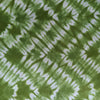 Pure Cotton Shibori White And Green Zig Zag Tie And Dye Hand Dyed Fabric
