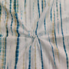 Pure Cotton Shibori White With Brown Blue Handmade Fabric