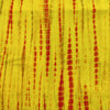 Pure Cotton Shibori Yellow With Orange Handmade Fabric