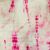 Pure Cotton Soft Mul White With Pink Spaced Out Shibori Tie And Dye Blouse Fabric ( 80 Cm )