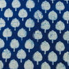 Pure Cotton Special Akola Indigo With Budding Flower Hand Block Print Fabric