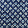 Pure Cotton Indigo With Shaded Clubs Hand Block Print Fabric