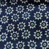Pure Cotton Special Ankola Indigo With Sun Flower Hand Block Print Blouse Fabric (1 meter)