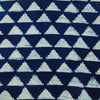 Pure Cotton Special Ankola Indigo With Triangles Jaali Hand Block Print Fabric
