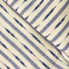 Pure Cotton Special Double Ikkat Cream With Blue Tribal Weave Woven Fabric