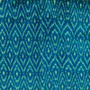 Pure Cotton Teal Mecerised Ikkat With Cream Weaves Hand Woven Fabric