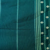Pure Cotton Teal Stripes With One Side Woven Border