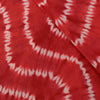 Pure Cotton Tie And Dye Shibori Red With White Zig Zag Handmade Fabric
