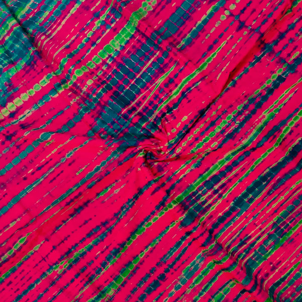 pre-cut Pure Cotton Tie Dye Shibori Pink Blue Hand Made Fabric( 1.95 meter)